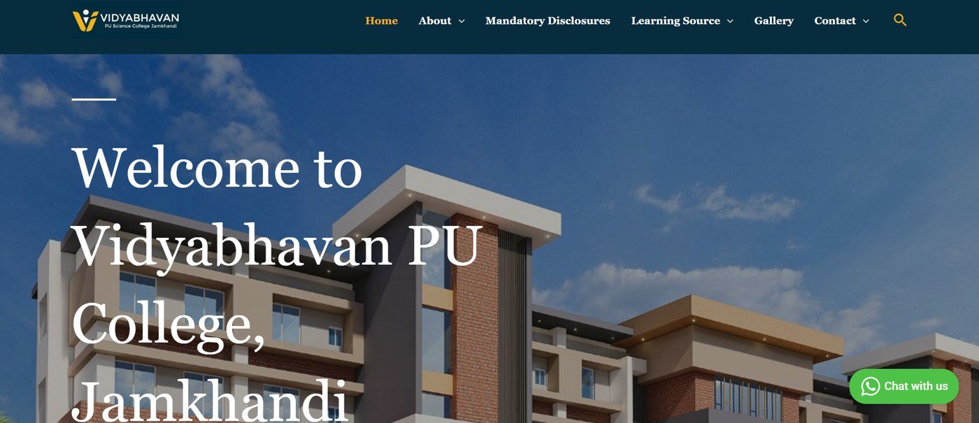 Vidyabhavan PU College website